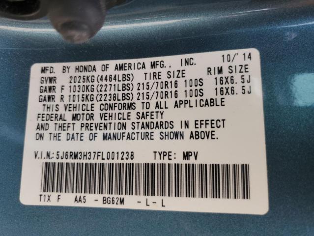 2015 HONDA CR-V LX - 5J6RM3H37FL001238