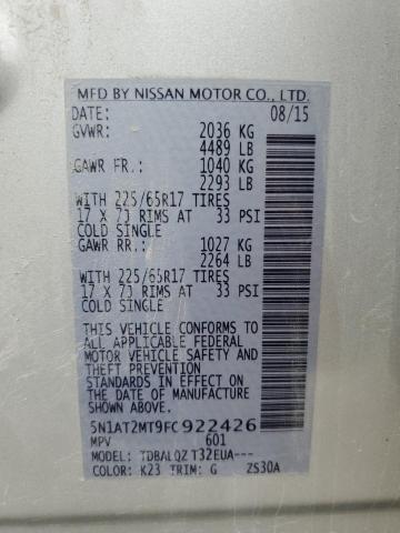 2015 NISSAN ROGUE S - 5N1AT2MT9FC922426