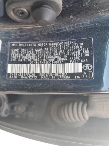 2019 TOYOTA COROLLA L - 2T1BURHE9KC140817