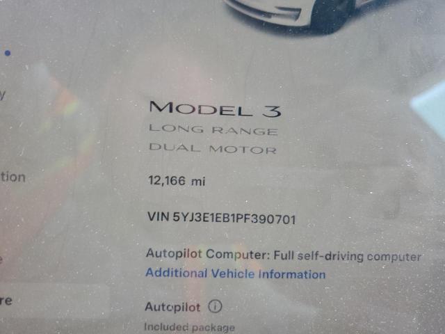2023 TESLA MODEL 3 5YJ3E1EB1PF390701