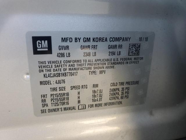 2019 BUICK ENCORE PRE - KL4CJASB1KB770417