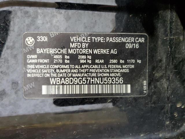 VIN WBA8D9G57HNU59356 2017 BMW 3 Series, 330 XI no.12