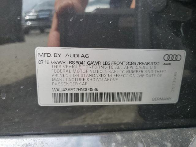 2017 AUDI A8 L QUATT - WAU43AFD2HN003986