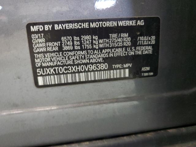 VIN 5UXKT0C3XH0V96380 2017 BMW X5, Xdr40E no.13