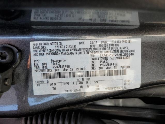 2017 FORD FOCUS S - 1FADP3E26HL256846