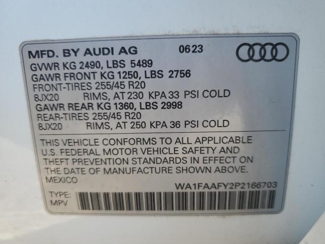 2023 AUDI Q5 PRESTIG WA1FAAFY2P2166703