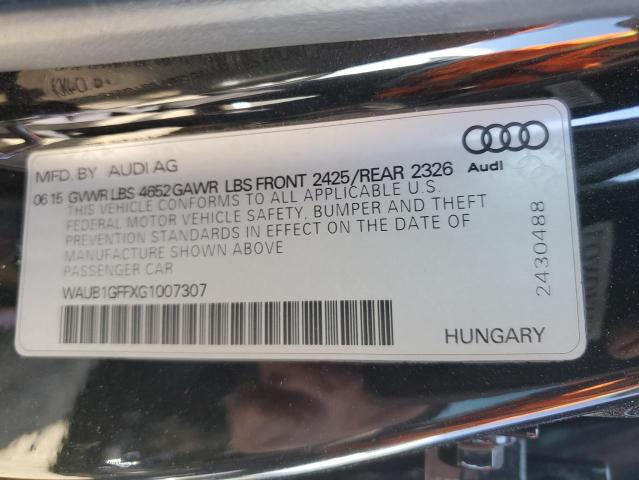 2016 AUDI S3 PREMIUM - WAUB1GFFXG1007307