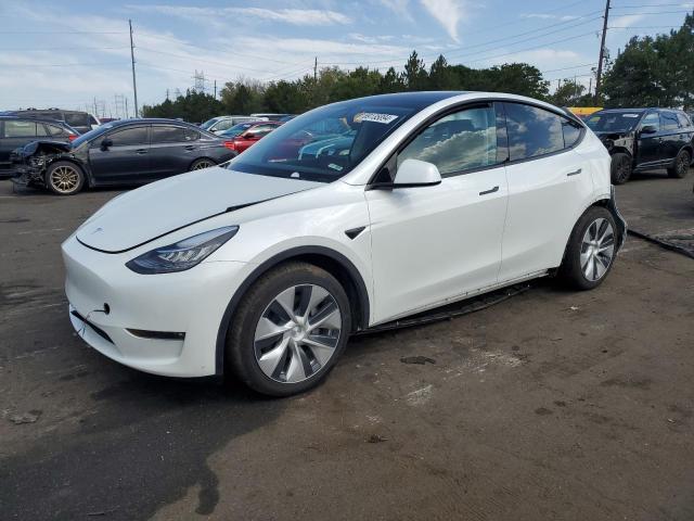 TESLA MODEL Y 2021 white  electric 5YJYGAEE4MF231421 photo #1