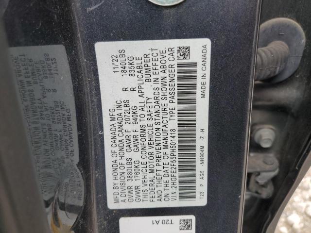 2023 HONDA CIVIC SPOR - 2HGFE2F55PH501418