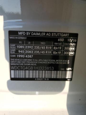 VIN WDCTG4GB1HJ323853 2017 Mercedes-Benz GLA-Class,... no.12