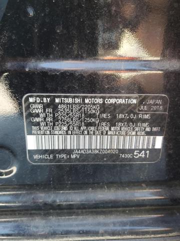 VIN JA4AD3A38KZ004020 2019 Mitsubishi Outlander, SE no.13