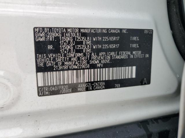 2022 TOYOTA RAV4 LE - 2T3H1RFV0NW229658