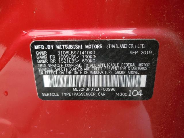 2020 MITSUBISHI MIRAGE G4 - ML32F3FJ7LHF00998