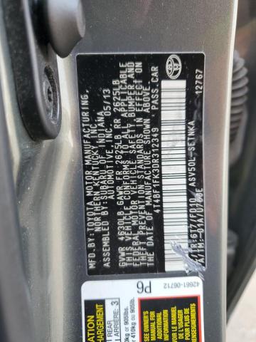 VIN 4T4BF1FK3DR312349 2013 Toyota Camry, L no.12