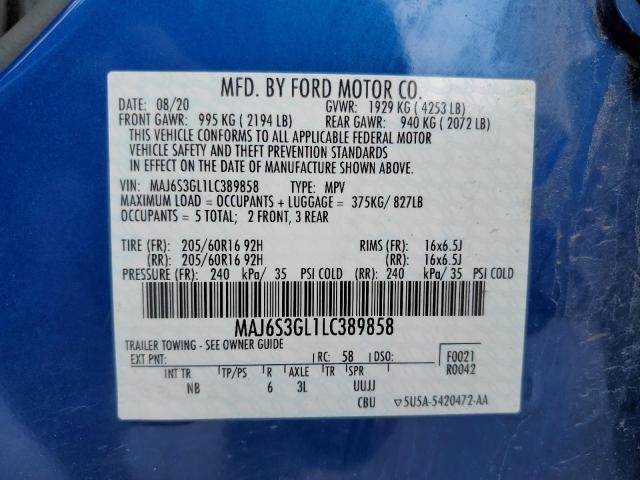 2020 FORD ECOSPORT S - MAJ6S3GL1LC389858