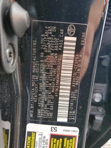 VIN 4T1K31AK6MU560170 2021 Toyota Camry, Xse no.12