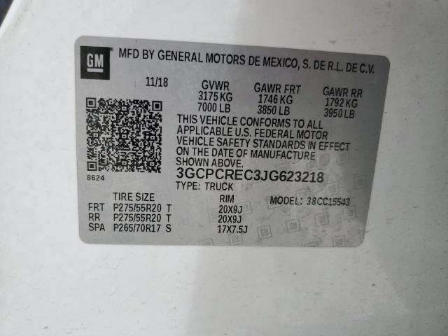 2018 CHEVROLET SILVERADO - 3GCPCREC3JG623218
