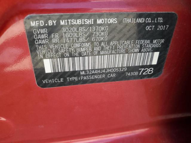 2018 MITSUBISHI MIRAGE SE - ML32A4HJ4JH005329
