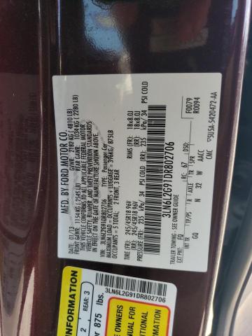 VIN 3LN6L2G91DR802706 2013 Lincoln MKZ no.12