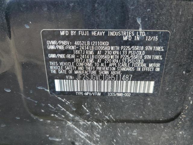 2016 SUBARU FORESTER 2 - JF2SJGVC1GH511487