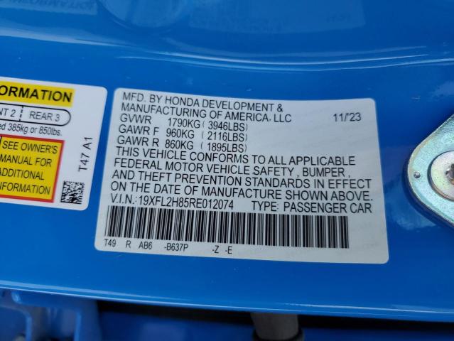 2024 HONDA CIVIC SPOR - 19XFL2H85RE012074