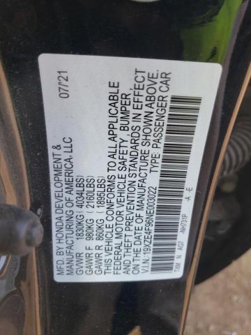 2022 HONDA INSIGHT TO 19XZE4F96NE003022