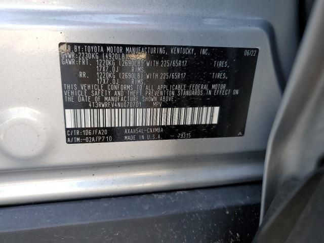 2022 TOYOTA RAV4 XLE - 4T3RWRFV4NU070701