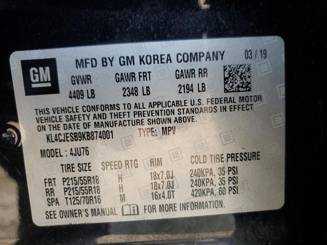 2019 BUICK ENCORE PRE - KL4CJESB9KB874001