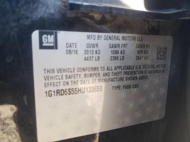 VIN 1G1RD6S55HU133650 2017 Chevrolet Volt, Premier no.12