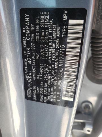 2018 HYUNDAI KONA SEL - KM8K62AA2JU177715