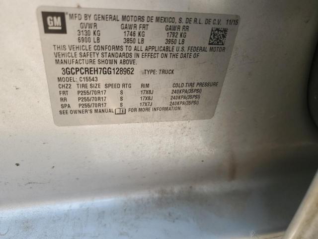 2016 CHEVROLET SILVERADO - 3GCPCREH7GG128962