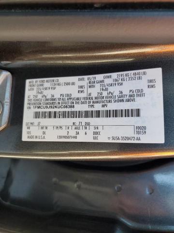 2019 FORD ESCAPE TIT - 1FMCU9J92KUC08388