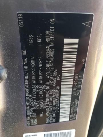 2018 TOYOTA SIENNA XLE - 5TDYZ3DC1JS948548
