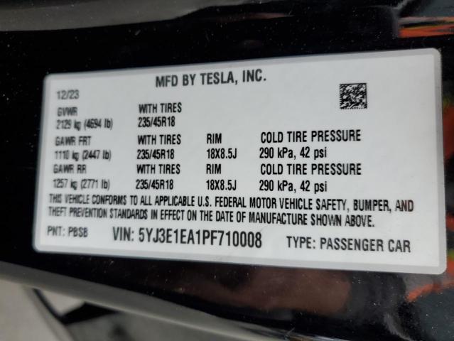 2023 TESLA MODEL 3 5YJ3E1EA1PF710008