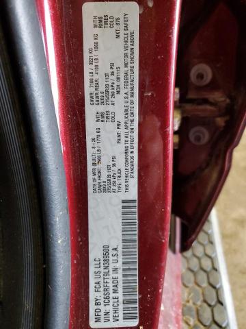 2020 RAM 1500 BIG H 1C6SRFFT9LN389500