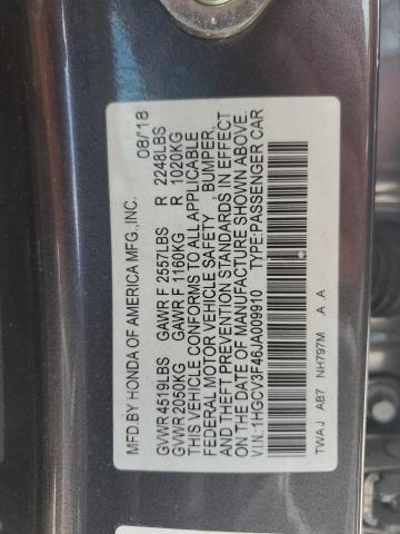 2018 HONDA ACCORD HYB - 1HGCV3F46JA009910