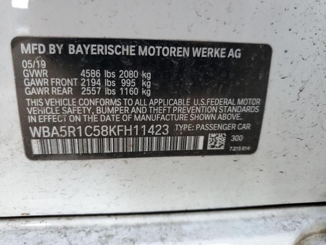 VIN WBA5R1C58KFH11423 2019 BMW 3 Series, 330I no.12