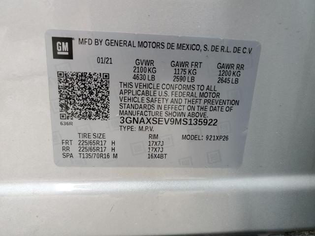 2021 CHEVROLET EQUINOX LS - 3GNAXSEV9MS135922