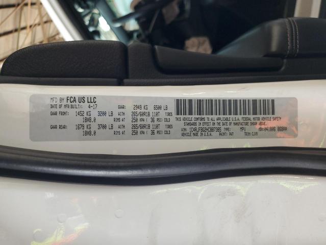 2017 JEEP GRAND CHER - 1C4RJFBG2HC887385