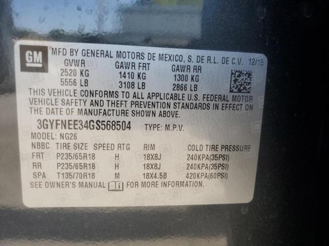 2016 CADILLAC SRX LUXURY - 3GYFNEE34GS568504