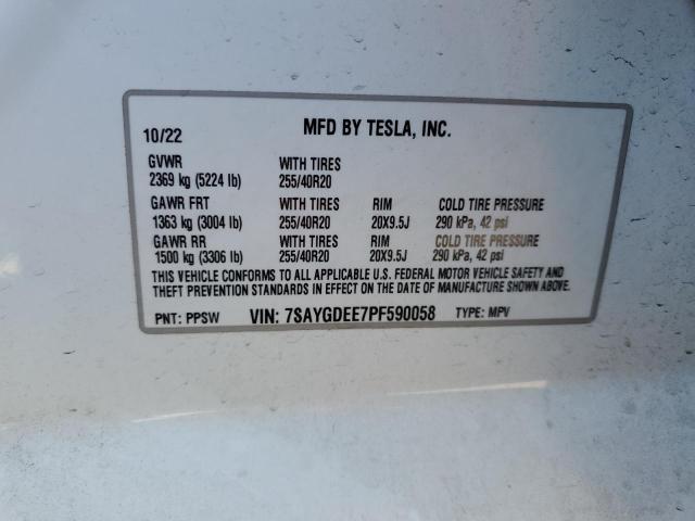 VIN 7SAYGDEE7PF590058 2023 Tesla MODEL Y no.14