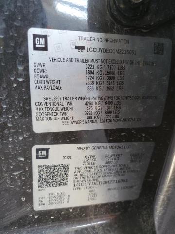 2021 CHEVROLET SILVERADO - 1GCUYDED1MZ216051