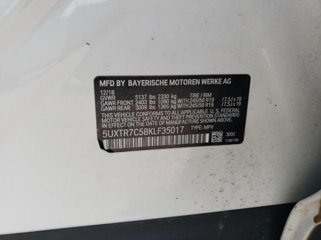 2019 BMW X3 SDRIVE3 - 5UXTR7C58KLF35017