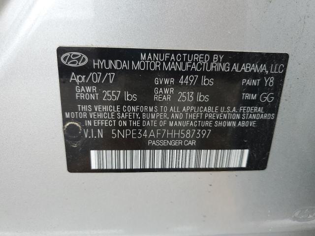 2017 HYUNDAI SONATA SPO - 5NPE34AF7HH587397