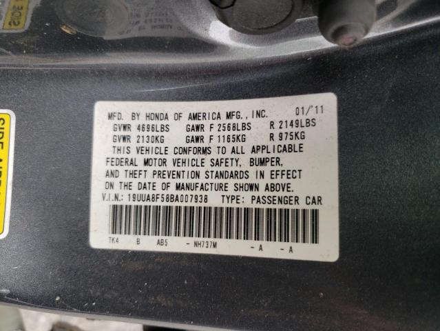 2011 ACURA TL 19UUA8F58BA007938  69816344