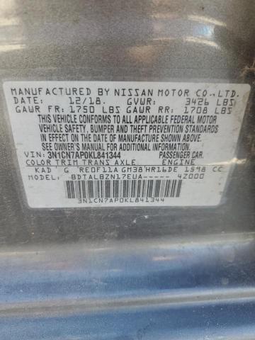 2019 NISSAN VERSA S - 3N1CN7AP0KL841344