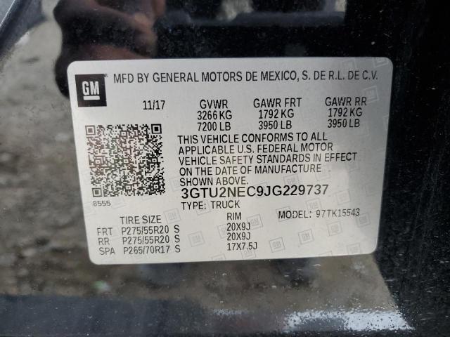 2018 GMC SIERRA K15 - 3GTU2NEC9JG229737