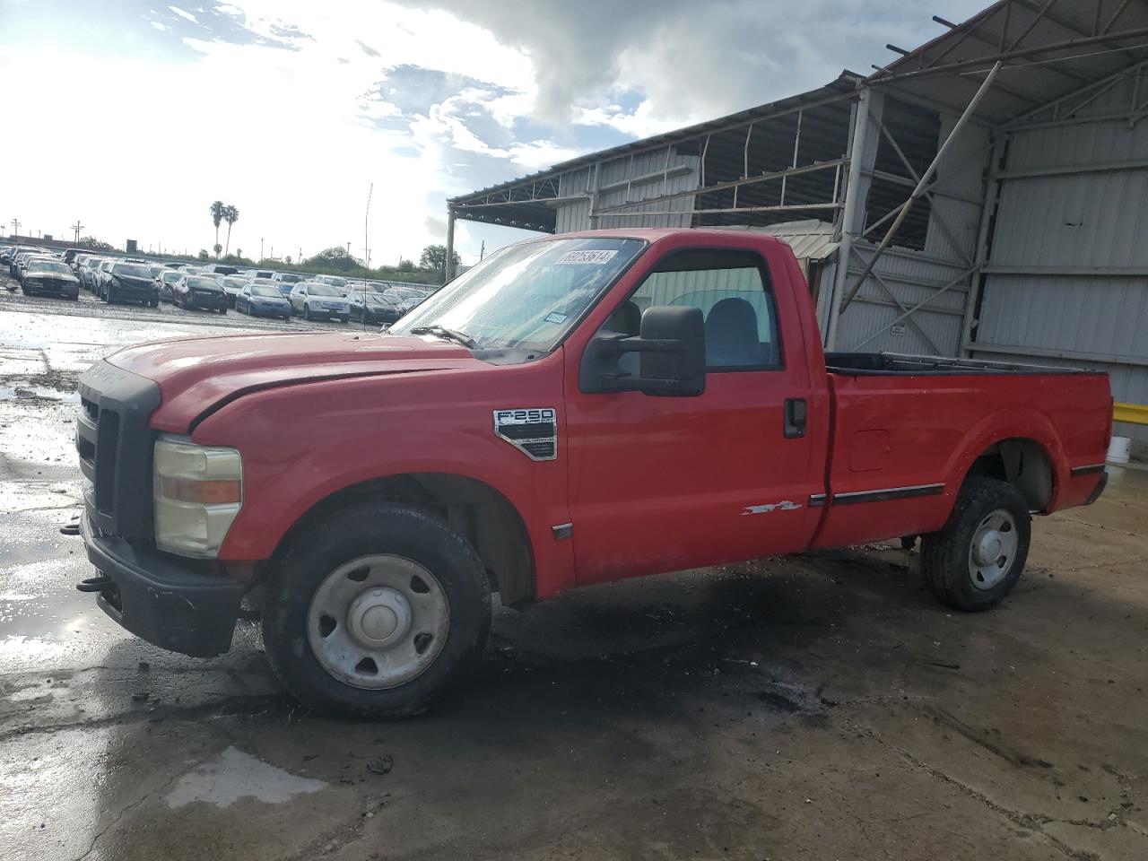 FORD F250 SUPER 2009 red  gas 1FTNF20Y39EA01567 photo #1