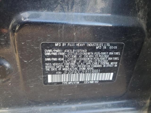 2015 SUBARU CROSSTREK - JF2GPADC2F8318881