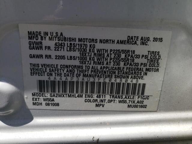 2015 MITSUBISHI OUTLANDER 4A4AP3AU3FE048048